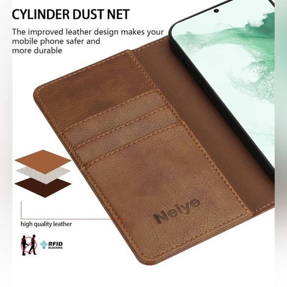 NEIYE SAMSUNG GALAXY S22 PLUS LEATHER CASE WALLET NEW - Picture 3 of 9